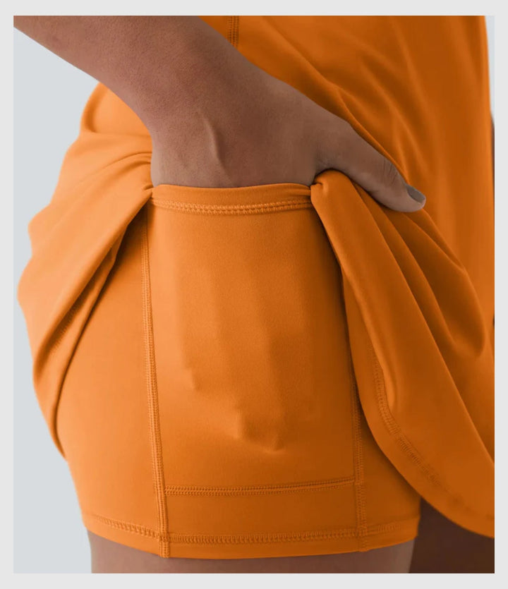 Robe de Printemps Ample – Brassière Intégrée & Short Discret