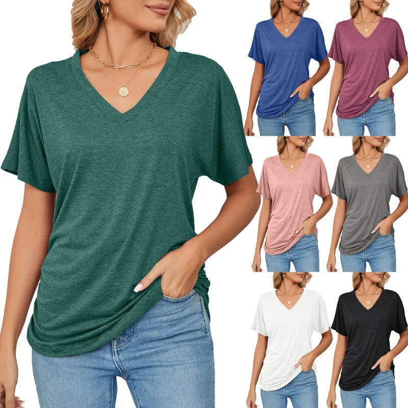 Top Fluide Col V – Style Minimal Chic