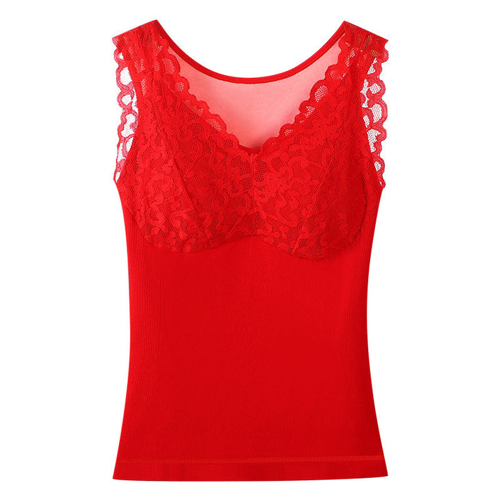 Gilet Thermique Dentelle – Confort & Élégance