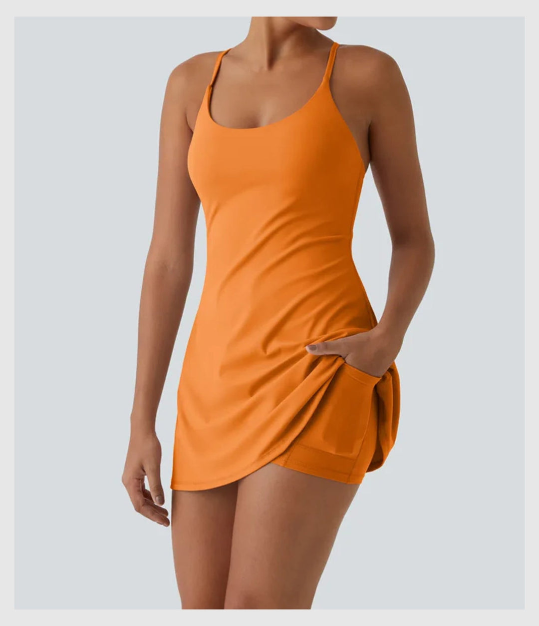 Robe de Printemps Ample – Brassière Intégrée & Short Discret