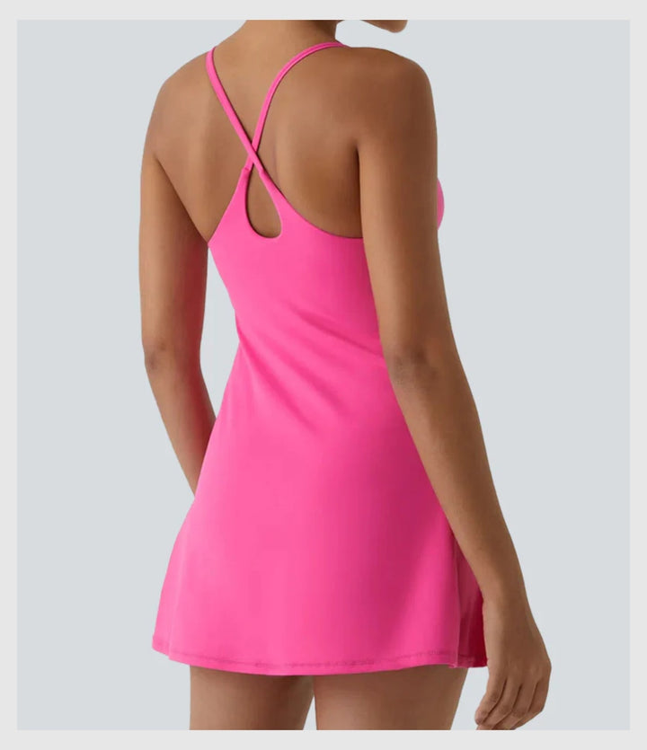 Robe de Printemps Ample – Brassière Intégrée & Short Discret