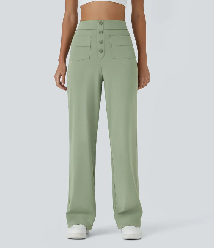 Velmira – Pantalon taille haute, coupe droite & confort absolu