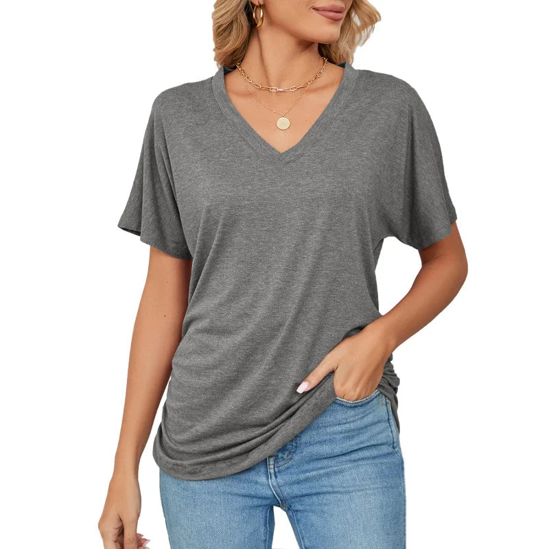Top Fluide Col V – Style Minimal Chic