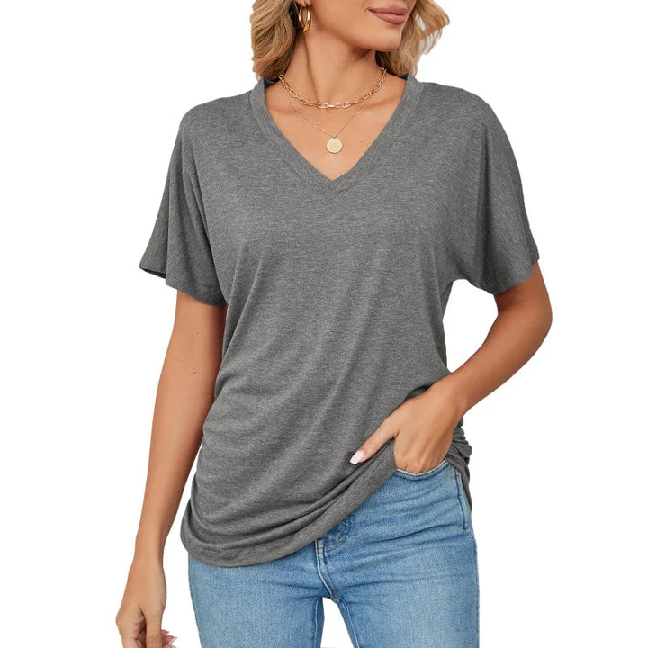 Top Fluide Col V – Style Minimal Chic