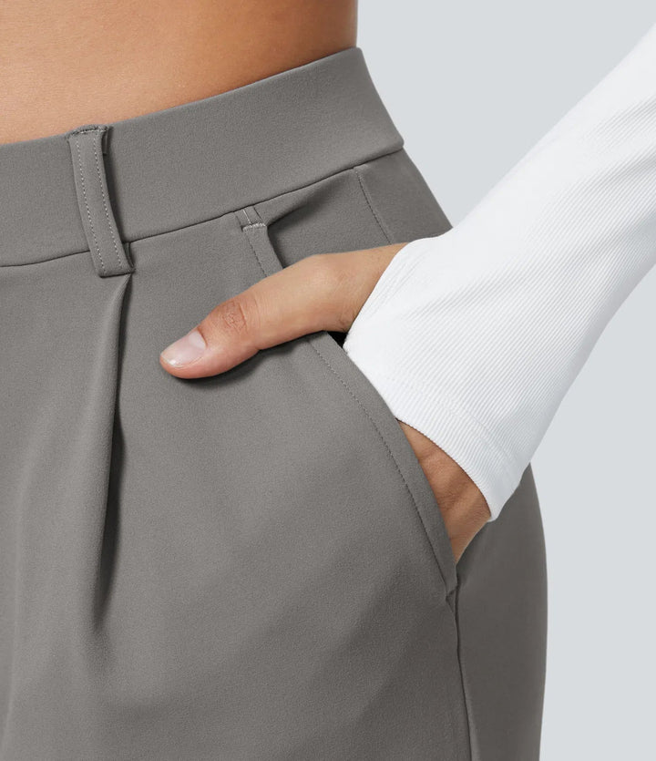 Charlie-quebec™ – Pantalon Taille Haute à Coupe Droite
