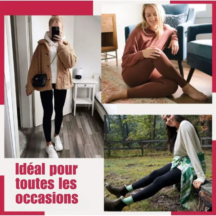 Charlie-quebec™ – Legging Doublé Polaire au Galbe Parfait