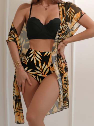 Ensemble Plage – Maillot & Kimono Fluide