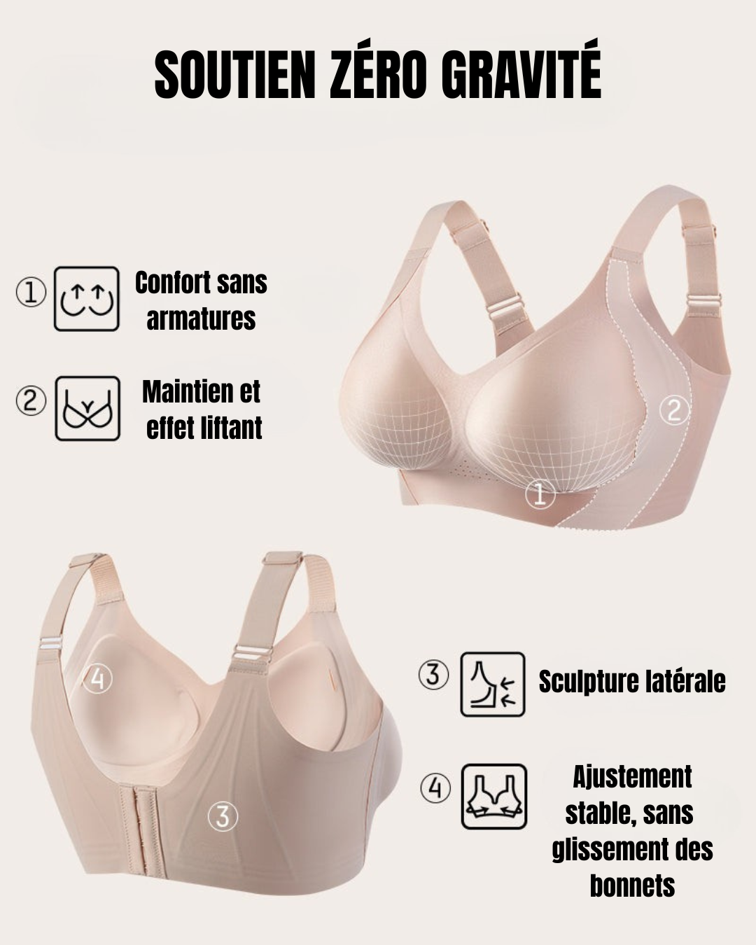 Charlie-quebec™ – Soutien-Gorge Confort Invisible au Quotidien