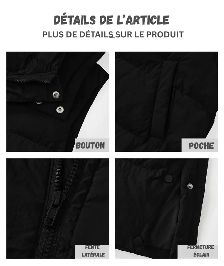 Charlie-quebec™ – Manteau Long Matelassé Élégance Hivernale