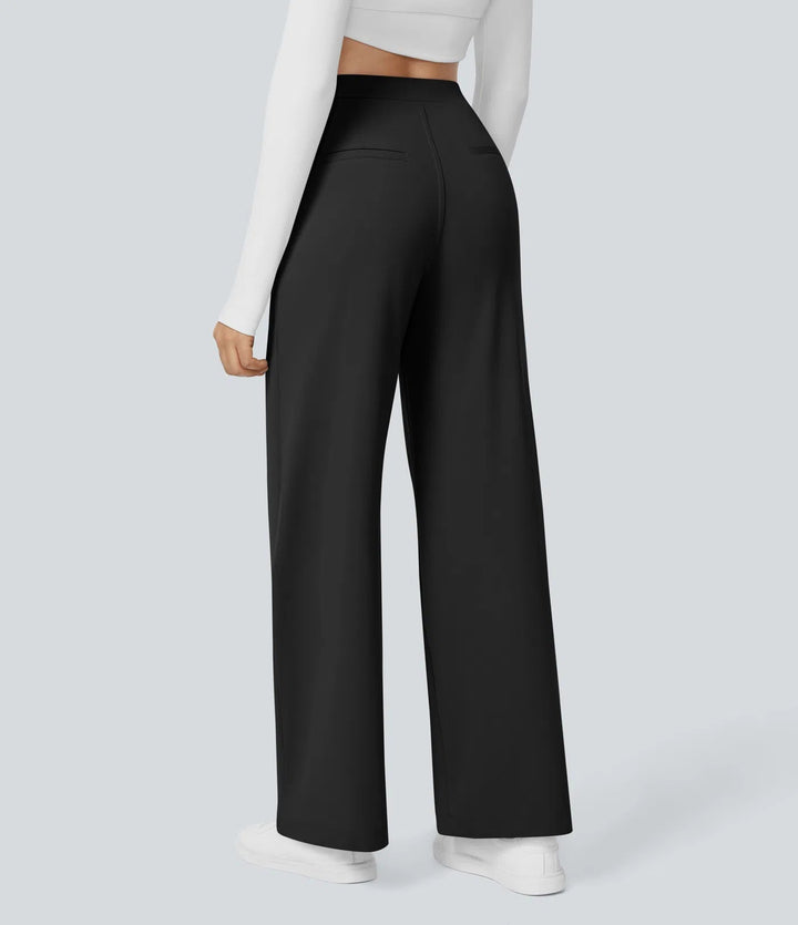 Charlie-quebec™ – Pantalon Taille Haute à Coupe Droite