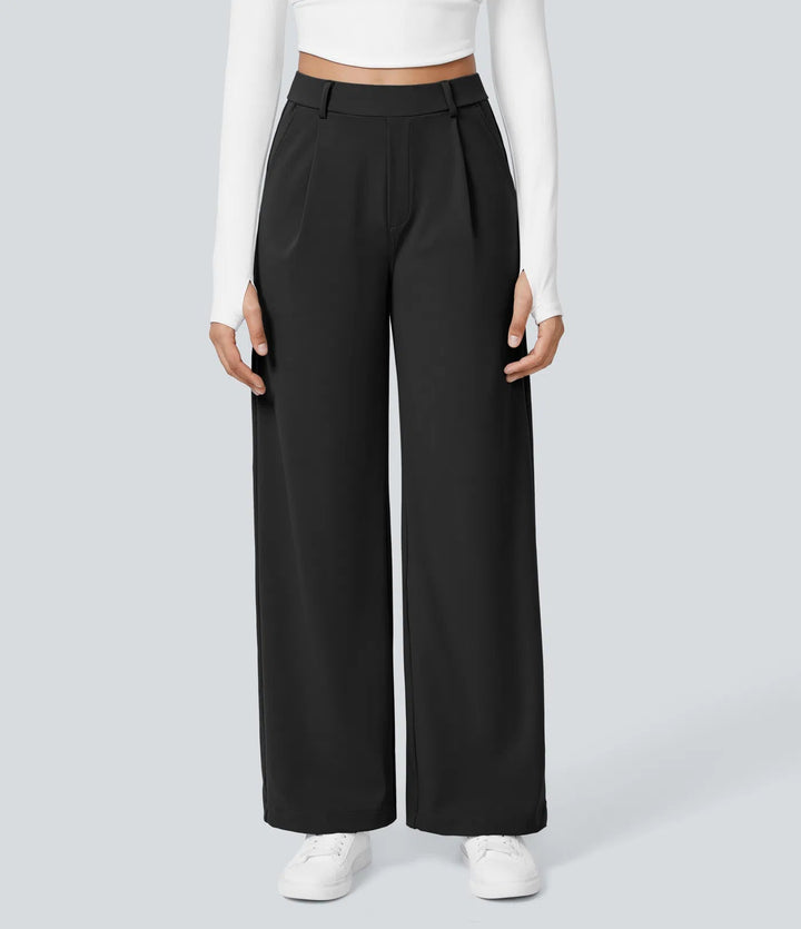 Charlie-quebec™ – Pantalon Taille Haute à Coupe Droite