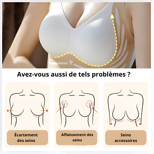 Charlie-quebec™ - Soutien-gorge push-up sans armatures anti-affaissement
