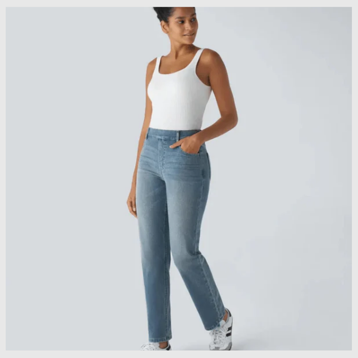 Pantalon Confort Taille Haute – Stretch Élastique