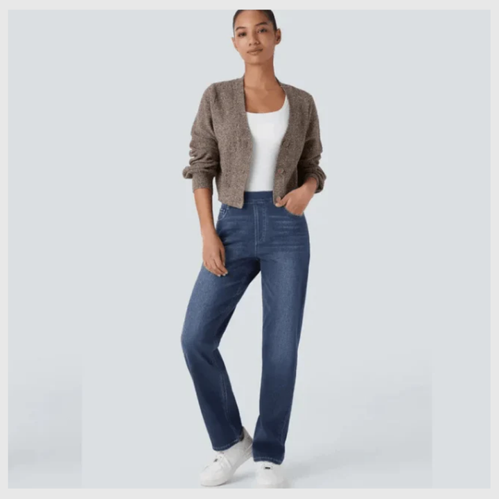 Pantalon Confort Taille Haute – Stretch Élastique