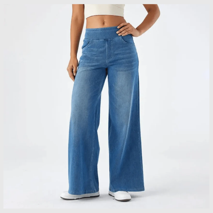 Pantalon Confort Taille Haute – Stretch Élastique