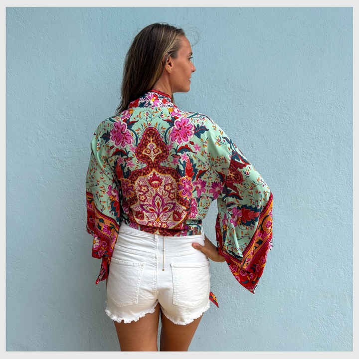 Fleur de Menthe – Kimono Court d’Été Léger