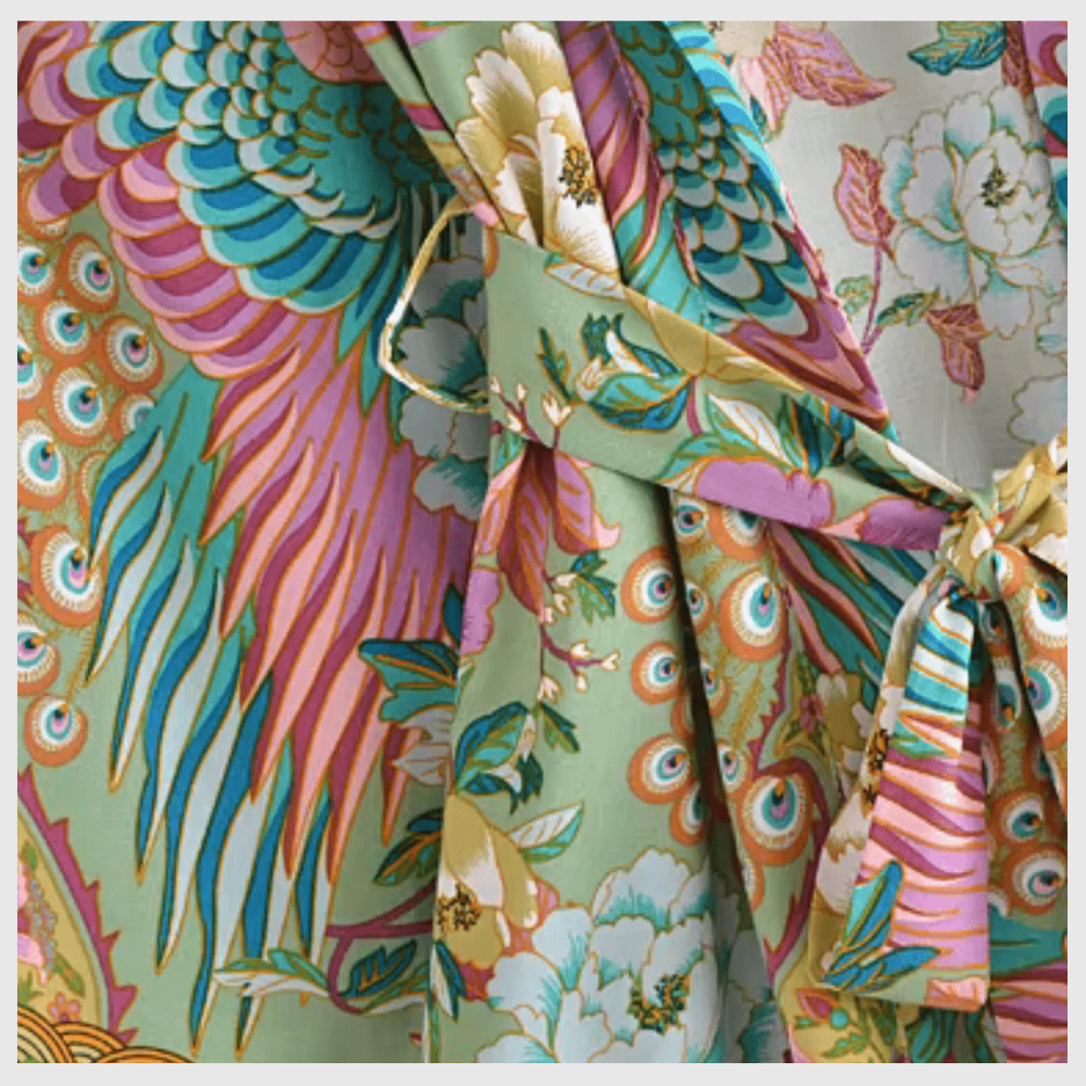 Fleur de Menthe – Kimono Court d’Été Léger