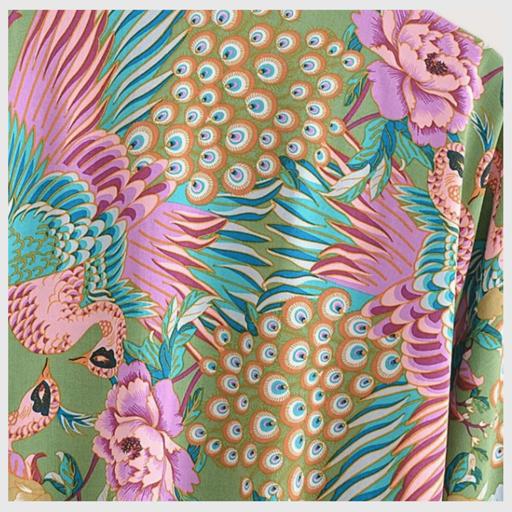 Fleur de Menthe – Kimono Court d’Été Léger
