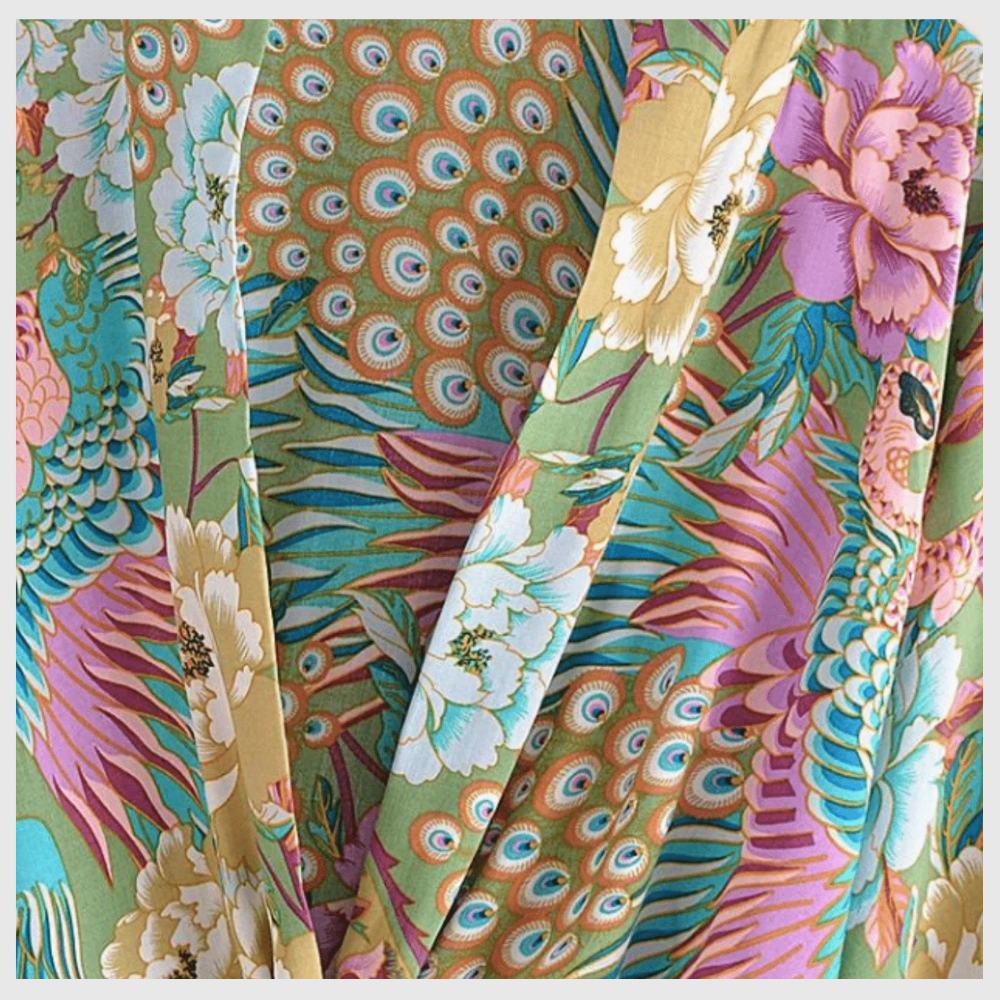 Fleur de Menthe – Kimono Court d’Été Léger