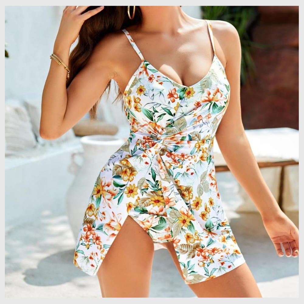 Maillot 1 Pièce Col V – Effet Ventre Plat