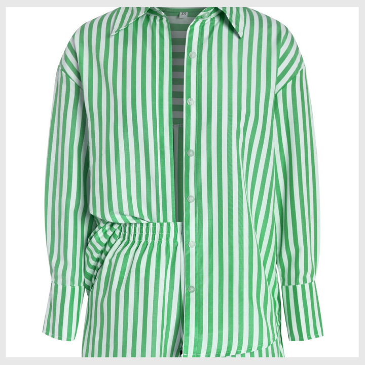 Chemise Rayée Style Resort – Coupe Confort