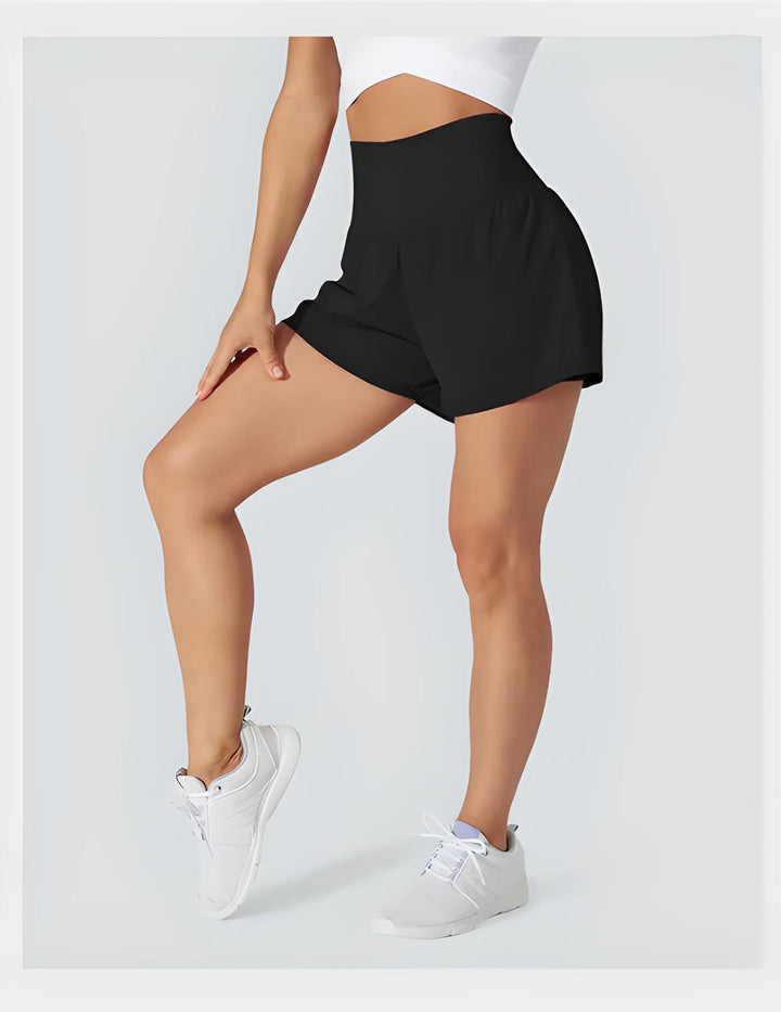 Short Fitness 2-en-1 – Gainant Taille Super Haute