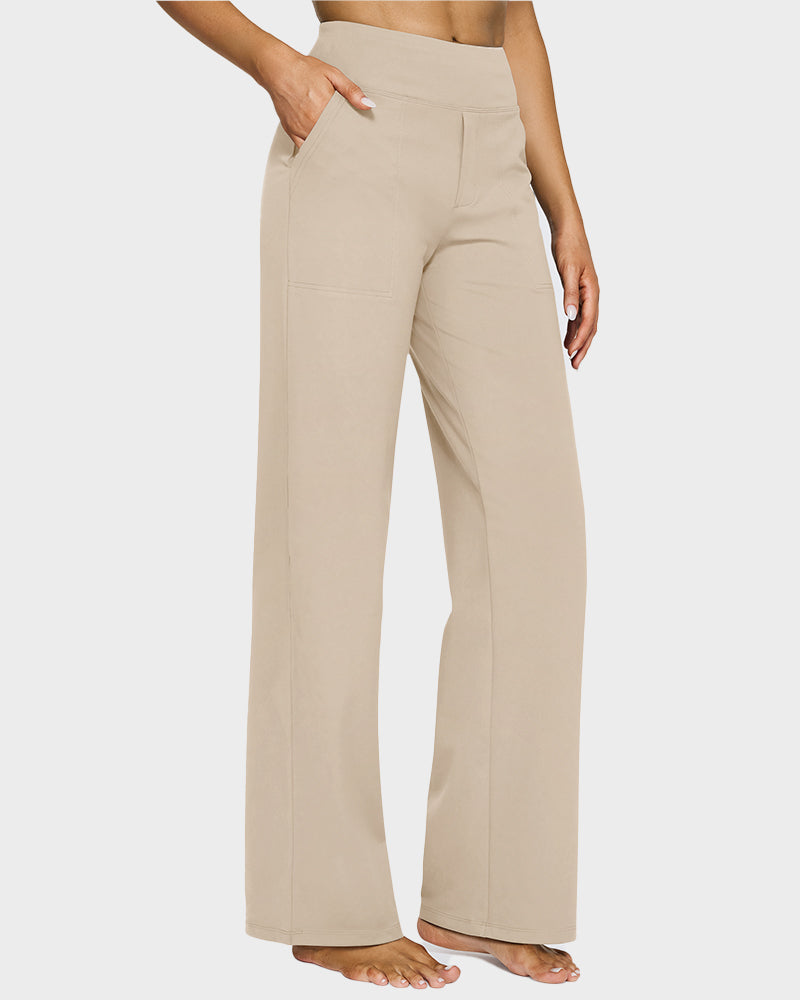 Charlie-quebec™ – Pantalon Large Taille Haute Confort Chic