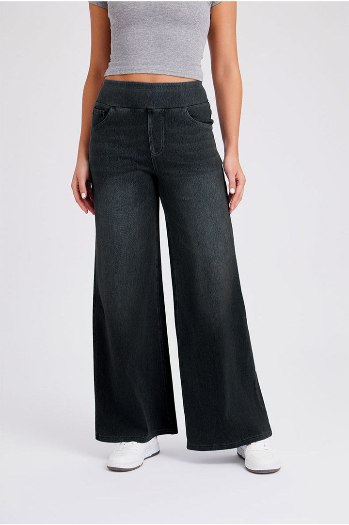 Jean Bootcut Taille Haute – Confort Extensible & Style Intemporel