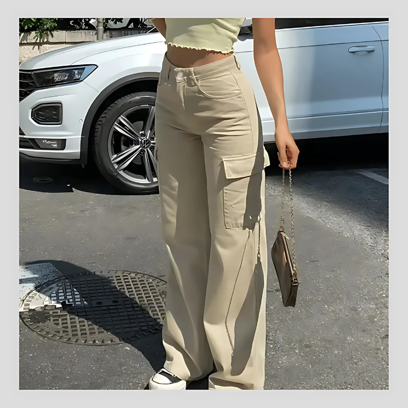 Cargo Droit Ajustable – Style Décontracté