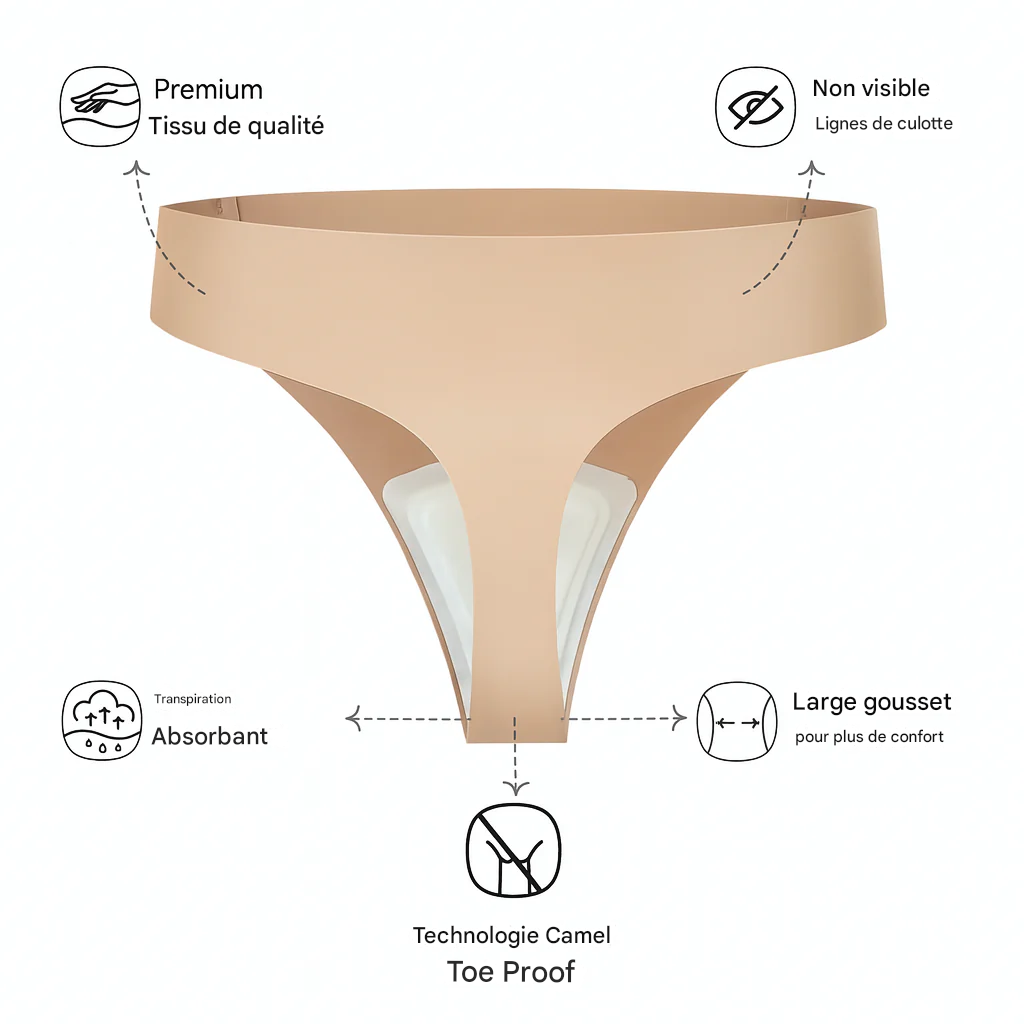 Charlie-quebec™ – Culotte Sans Couture Anti-Pli à l’Avant