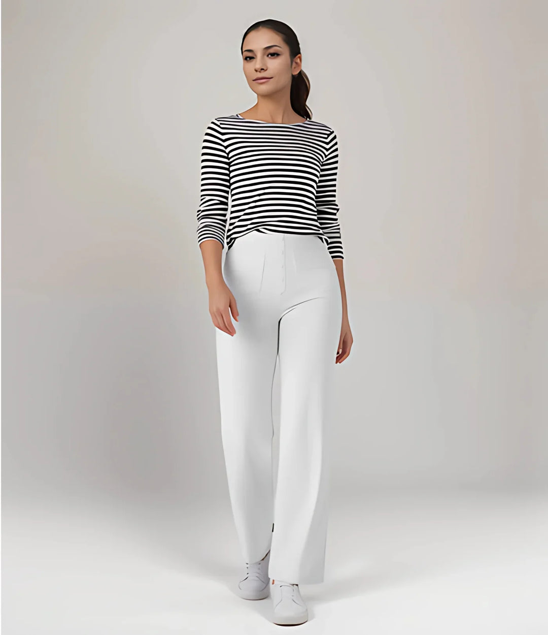 Velmira – Pantalon taille haute, coupe droite & confort absolu