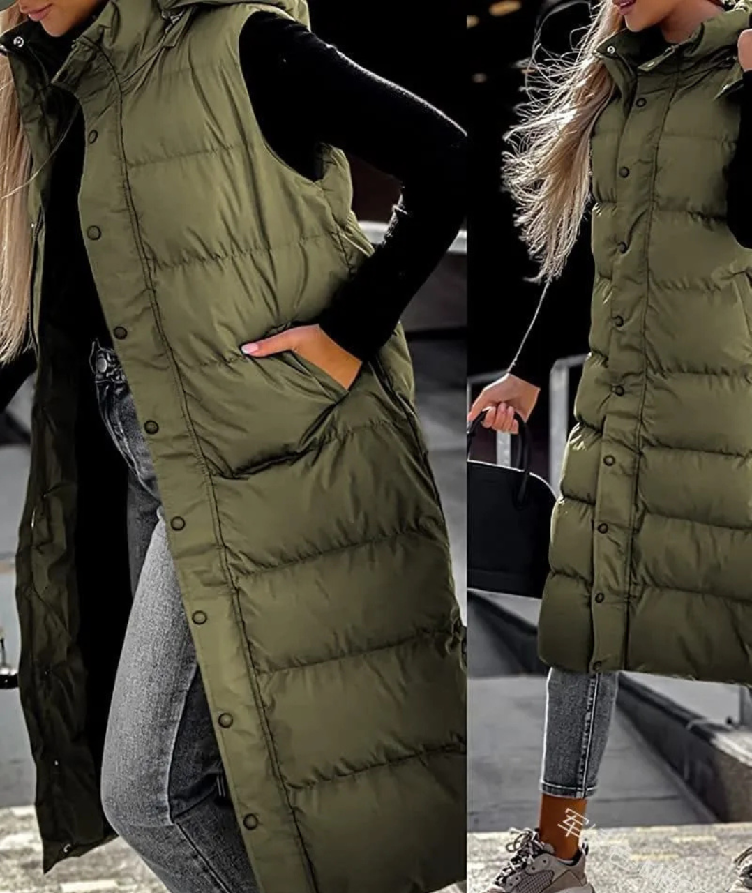 Charlie-quebec™ – Manteau Long Matelassé Élégance Hivernale