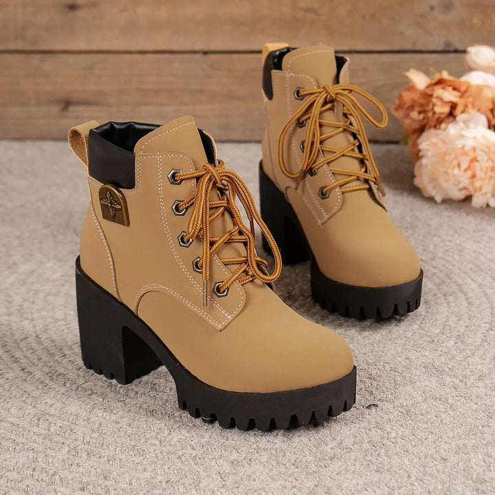 Charlie-quebec™ – Bottines Rétro à Talon Bloc et Plateforme