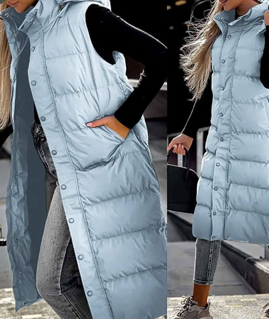Charlie-quebec™ – Manteau Long Matelassé Élégance Hivernale